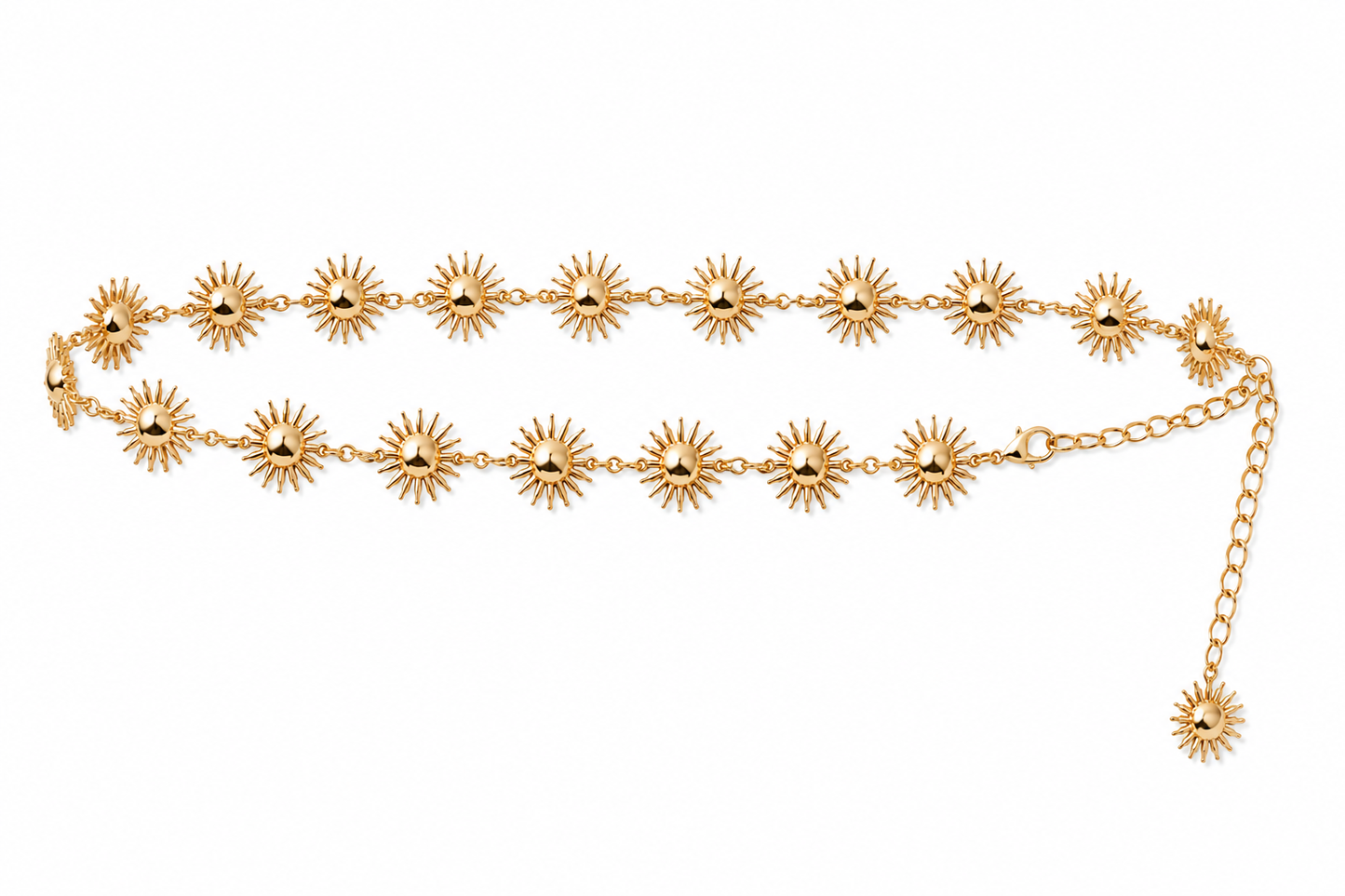 Golden Hour Sunburst Chain Belt
