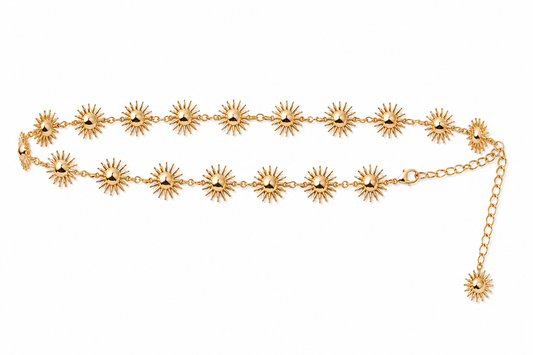 Golden Hour Sunburst Chain Belt