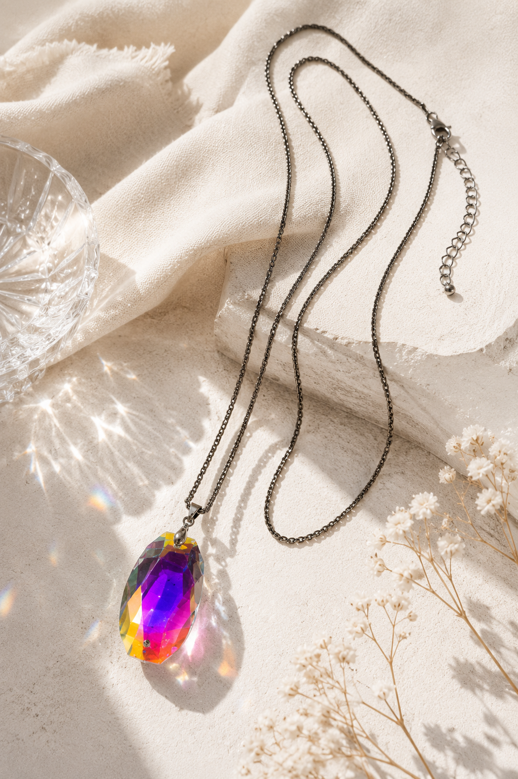 Prism Glow Crystal Necklace
