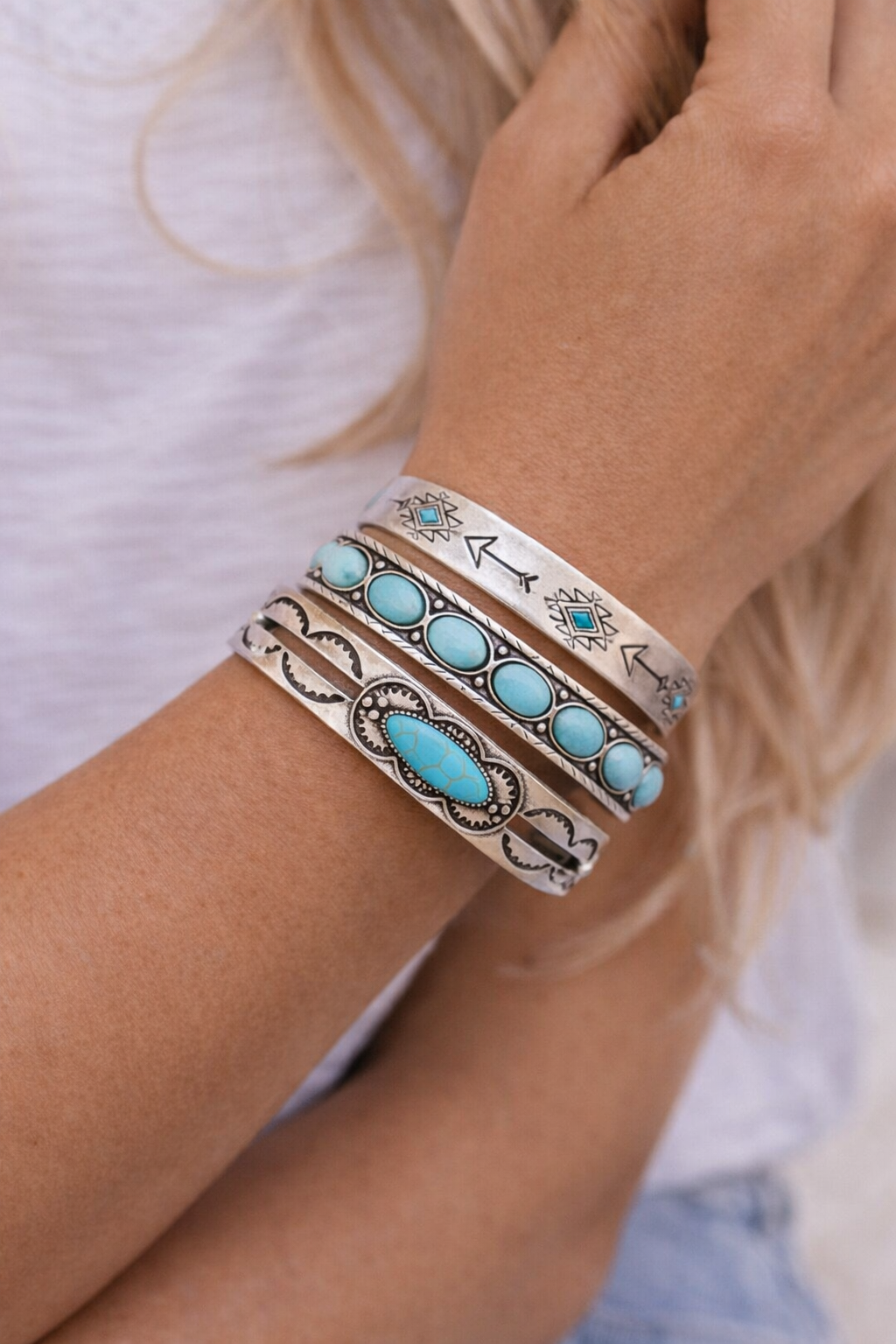 Desert Sky Turquoise Cuff Stack