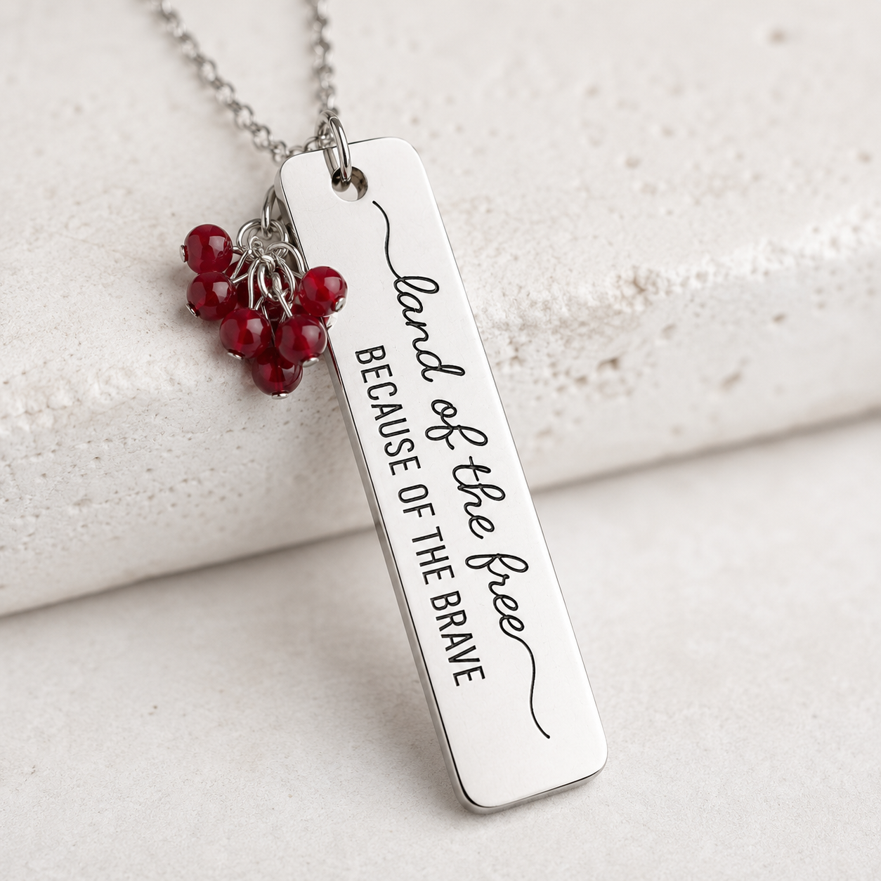 Land of the Free Bar Necklace
