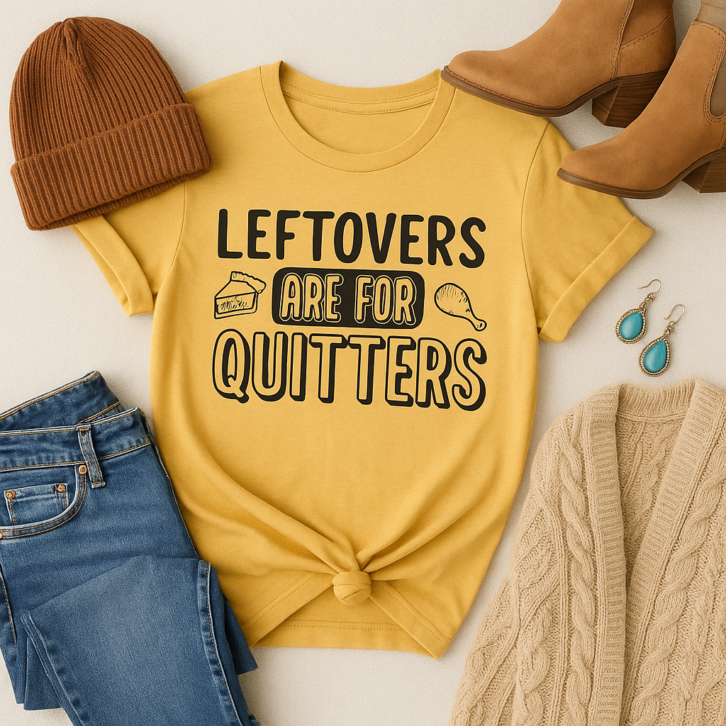 Leftovers Are for Quitters Thanksgiving Day Graphic Tee