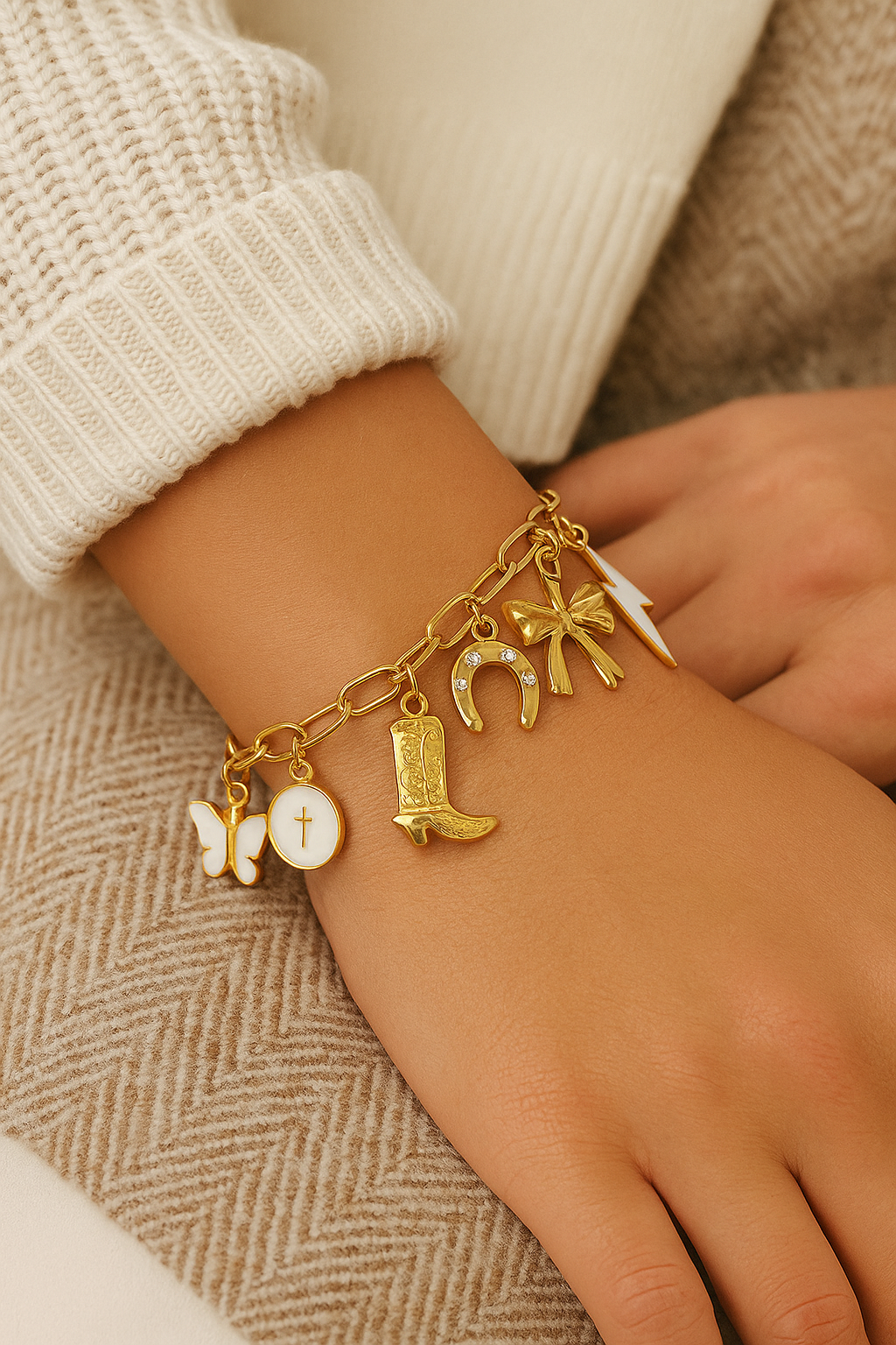 Cowgirls Prayer Charm Bracelet