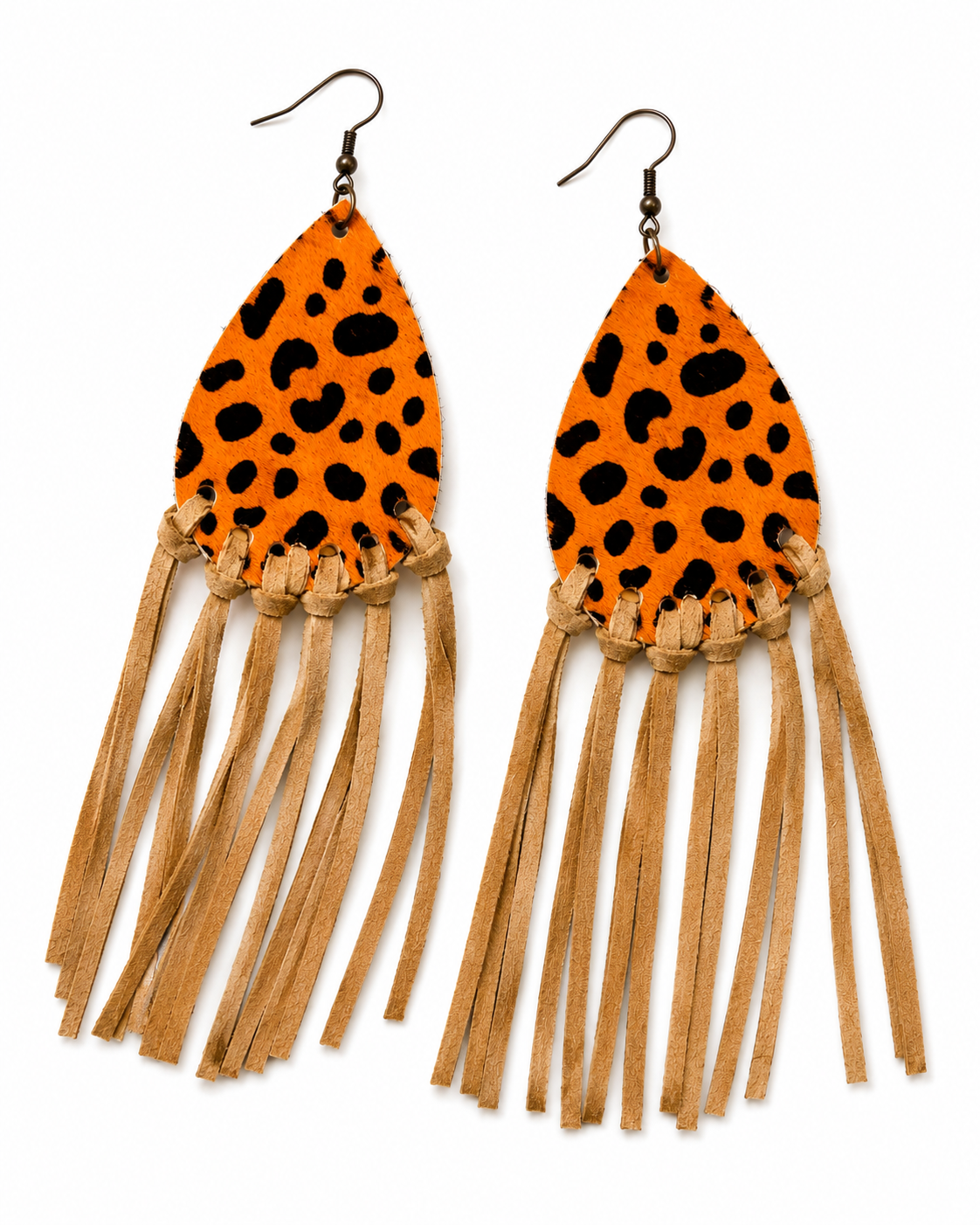 Wildfire Leopard Fringe Earrings