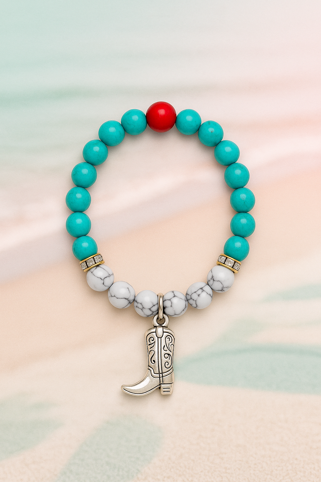 Just A Hint Of The West Stretch Crackle Stone Bracelet