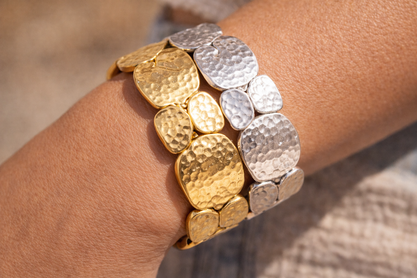 Prairie Disc Stretch Bracelets