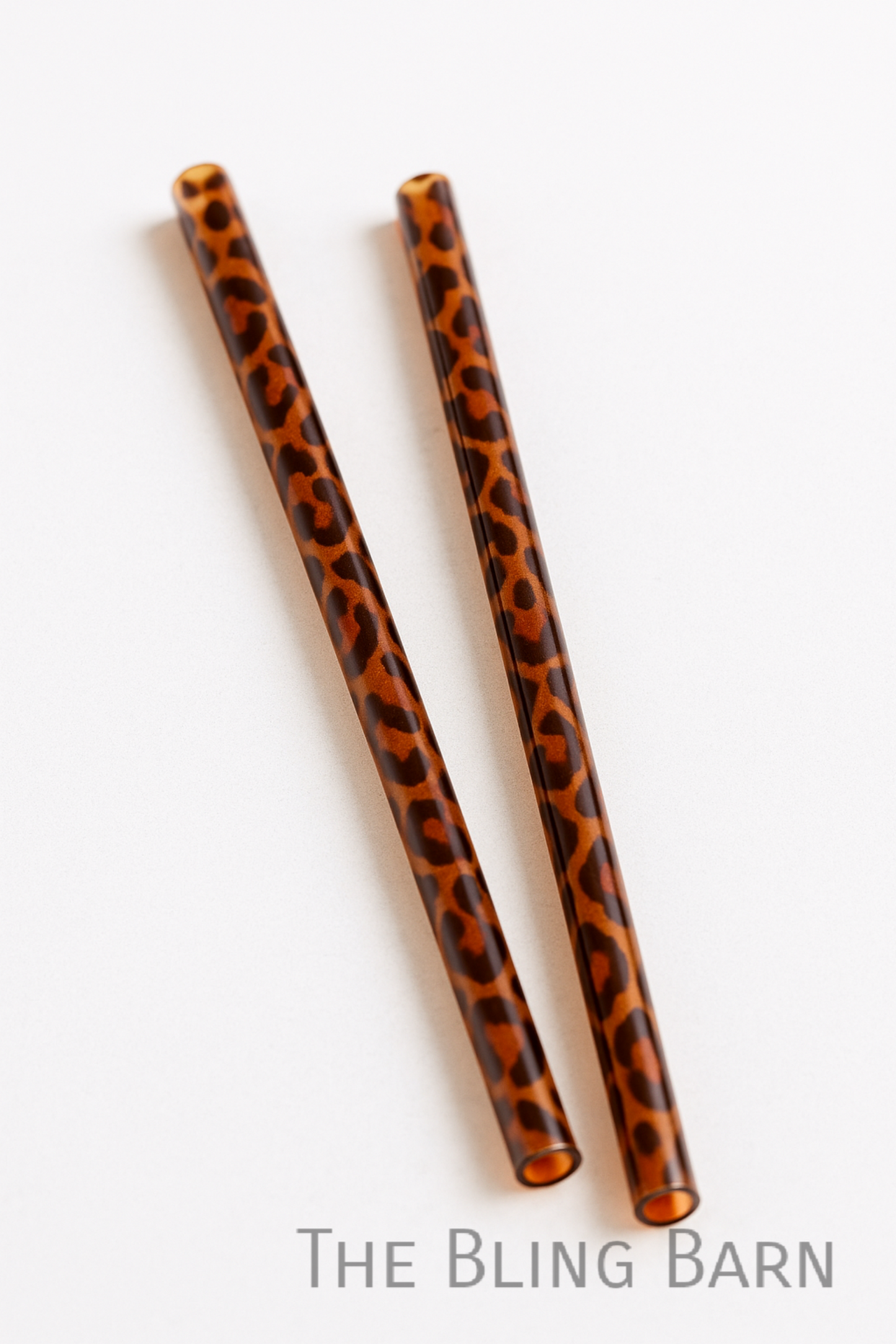 Sip Pretty Leopard Set of 2 Reusable Straws