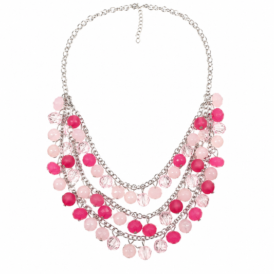 Blush & Berry Layered Statement Necklace