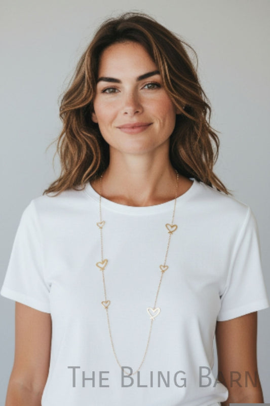 Forever Yours Heart Station Necklace