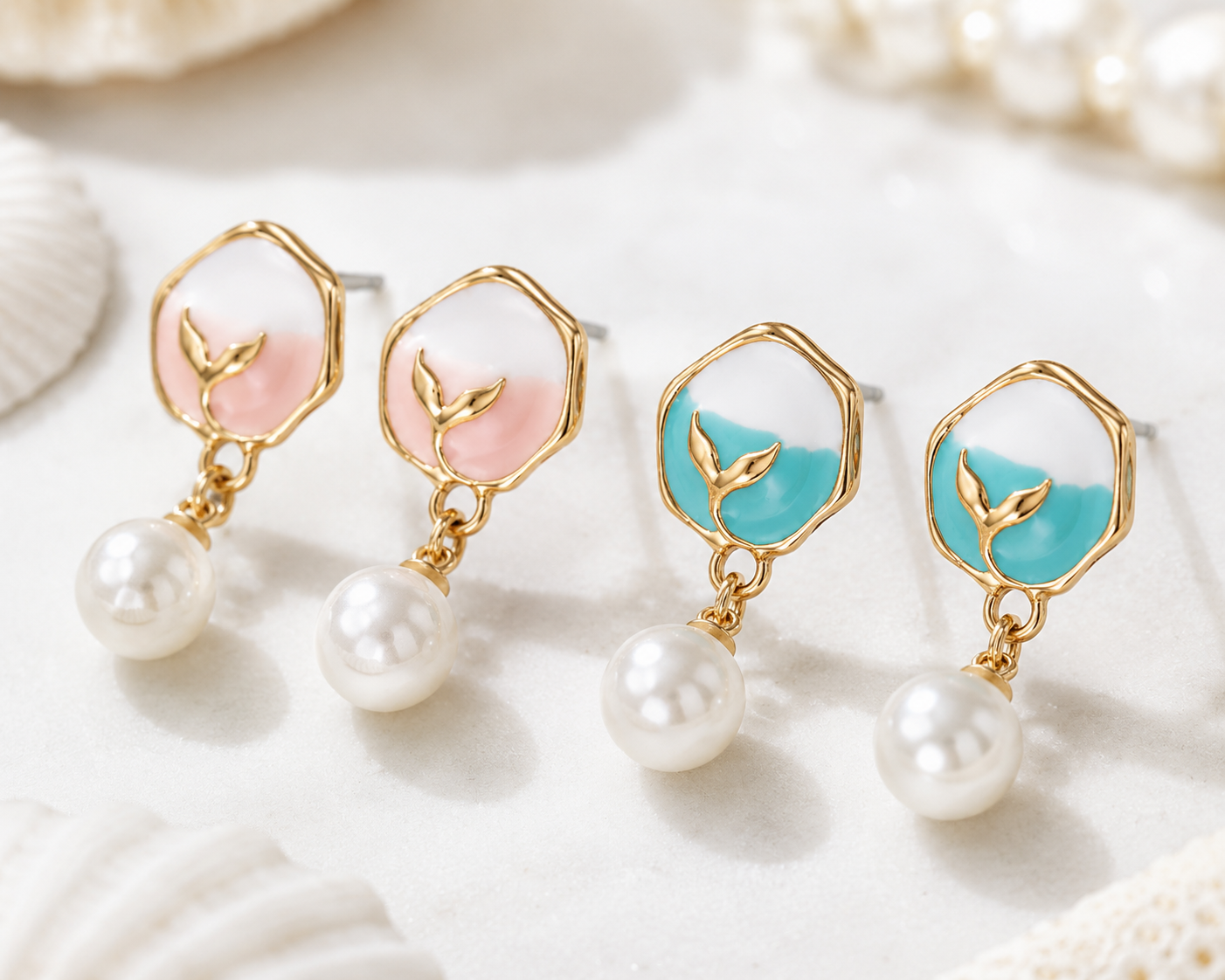Mermaid's Kiss Pearl Studs