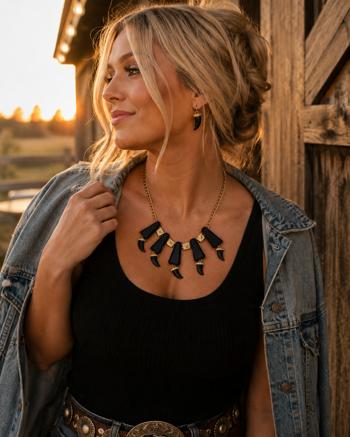 Midnight Mesa Statement Necklace Set