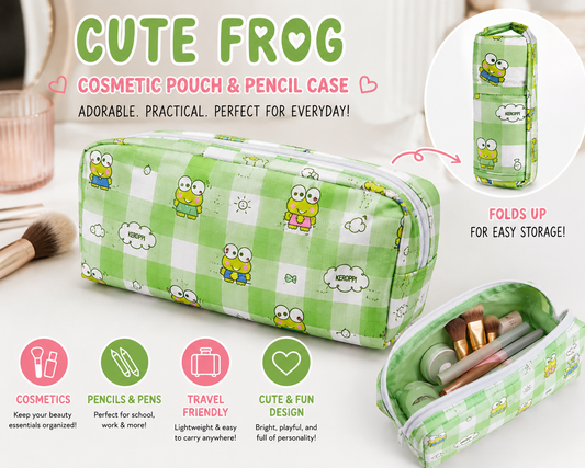 Cute Frog Cosmetic Pouch & Pencil Case