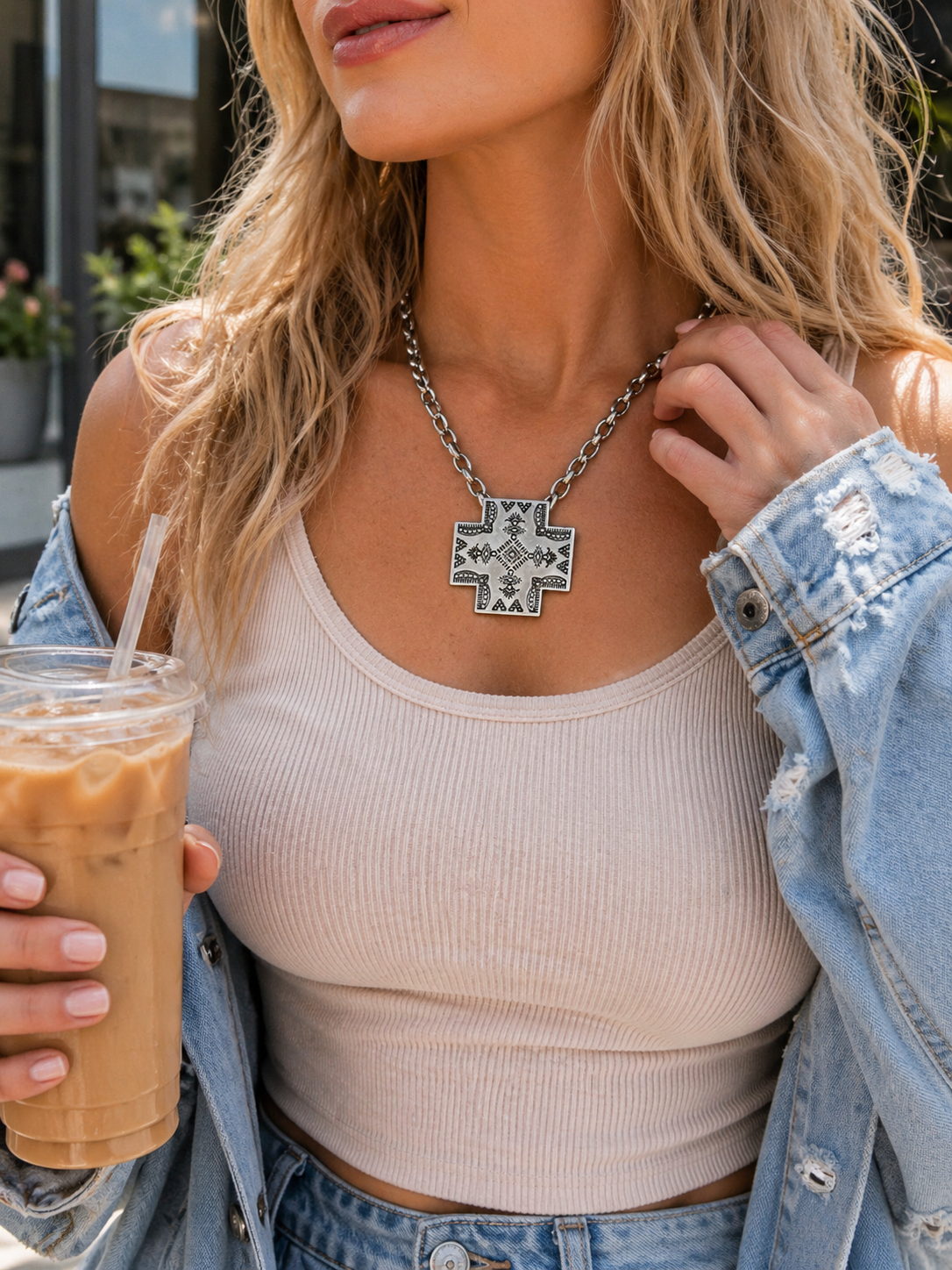 Outlaw Grace Cross Necklace