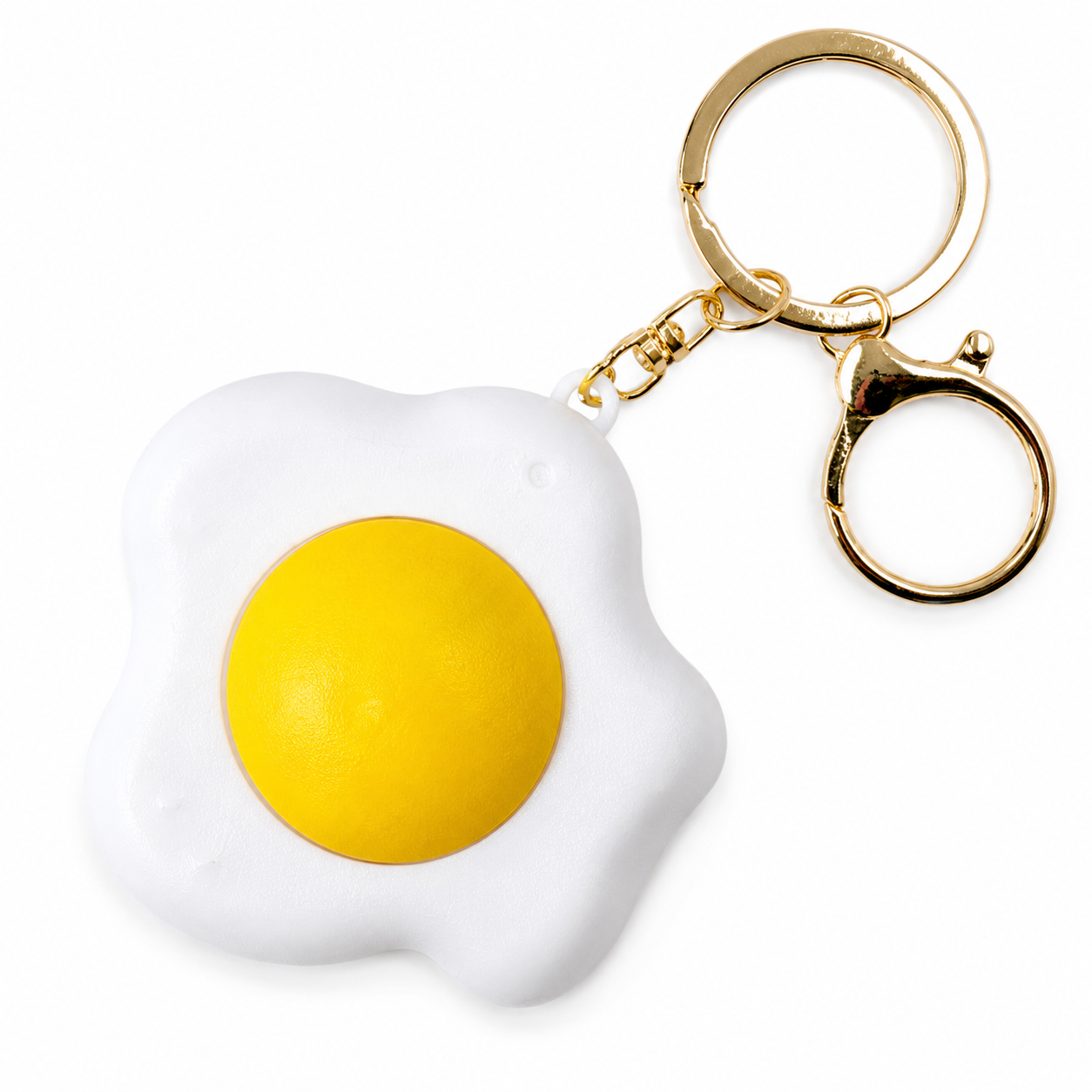 Sunny Side Up Egg Clicker Fidget Keychain Sensory Stress Relief Keychain Egg Key Ring