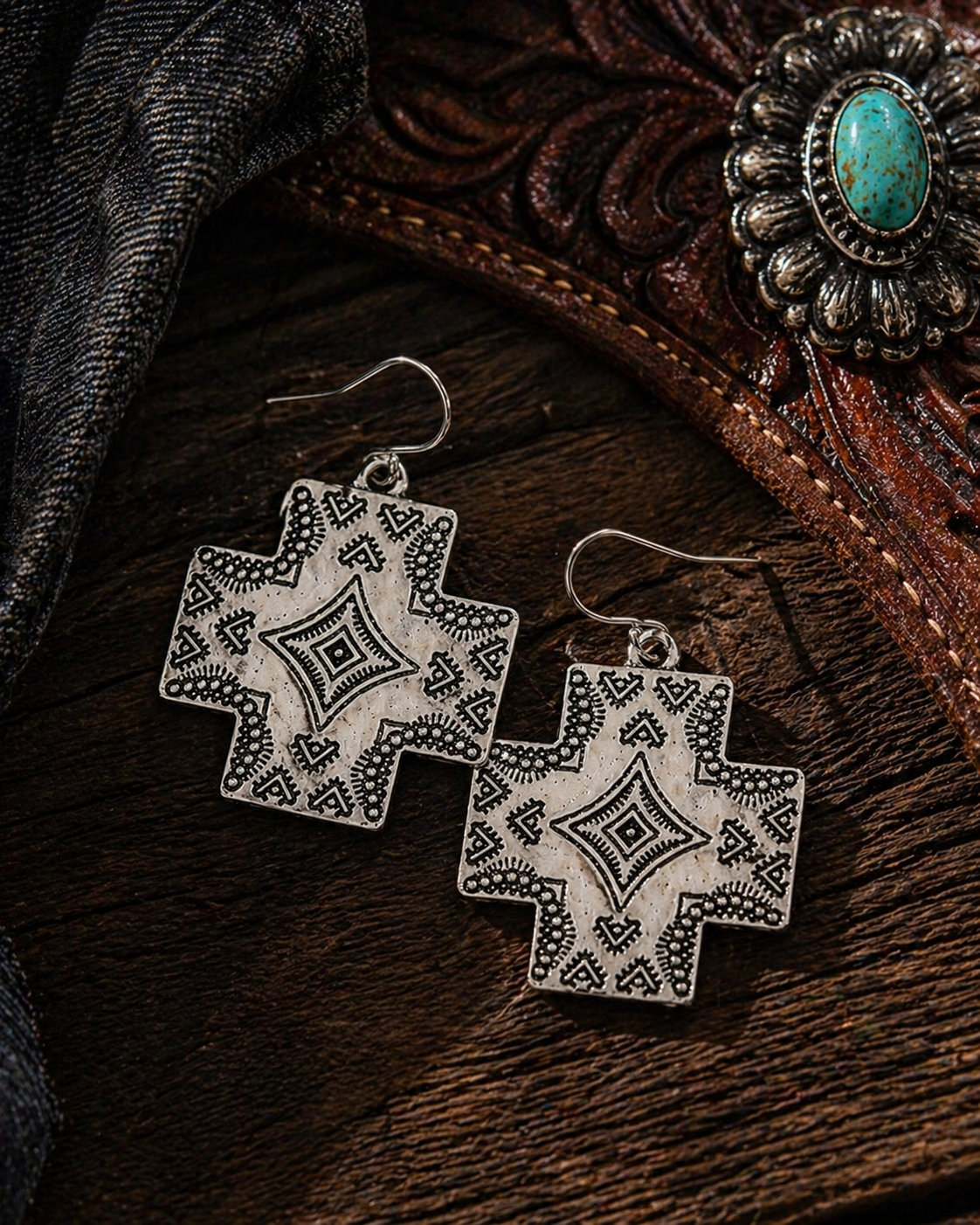 Outlaw Grace Cross Earrings