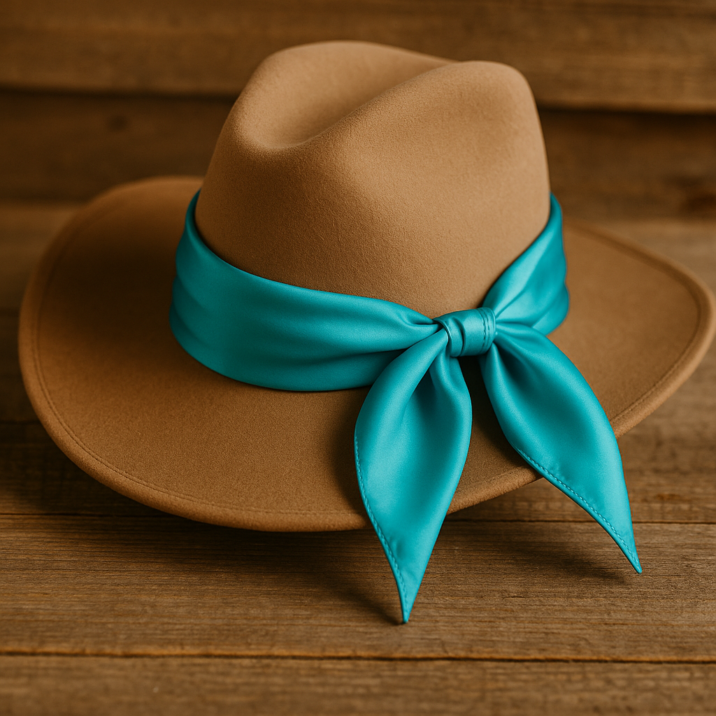 Ranch Riviera Scarf – Turquoise Satin Western Square