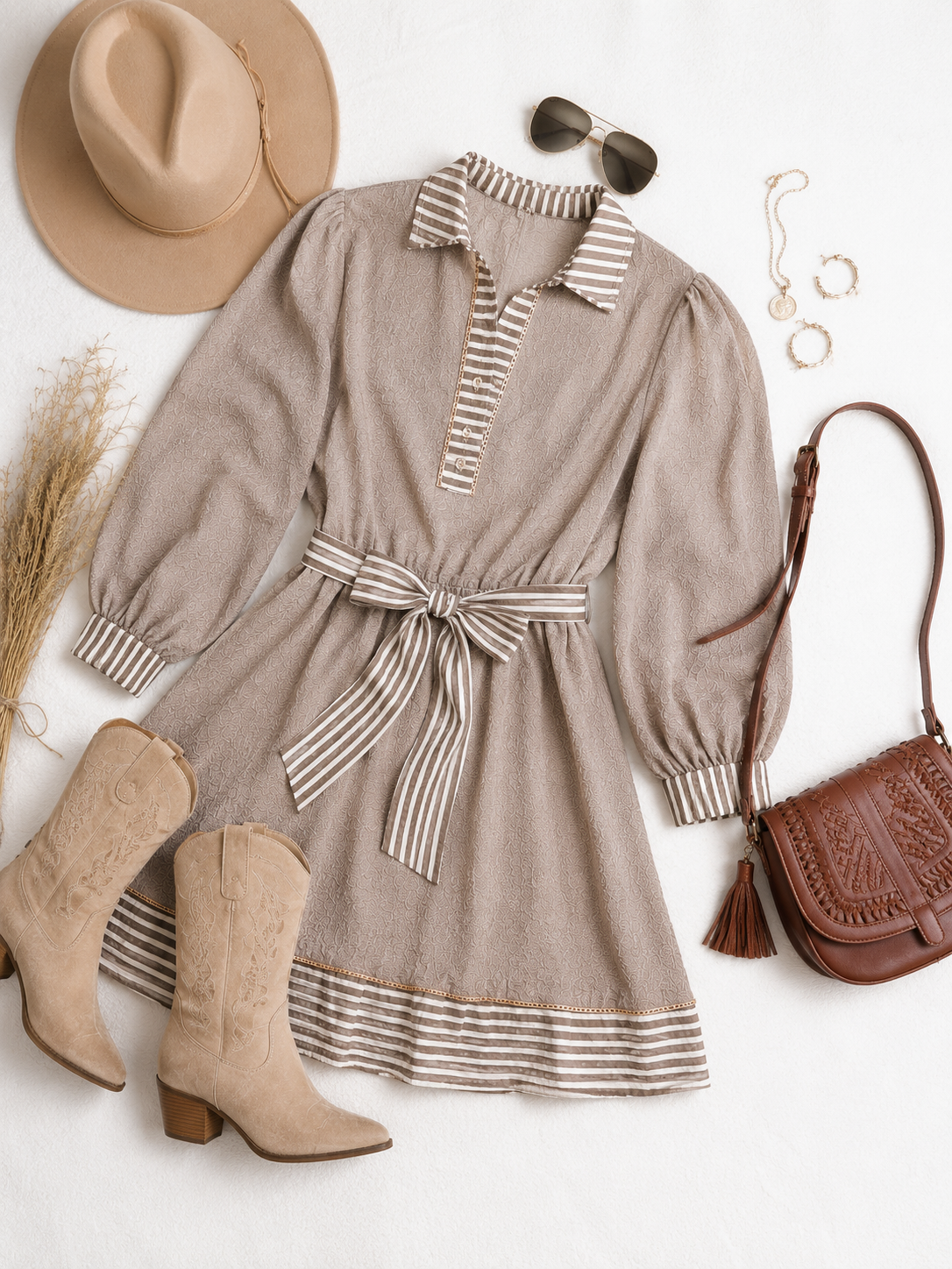 The Willow Lane Belted Mini Dress