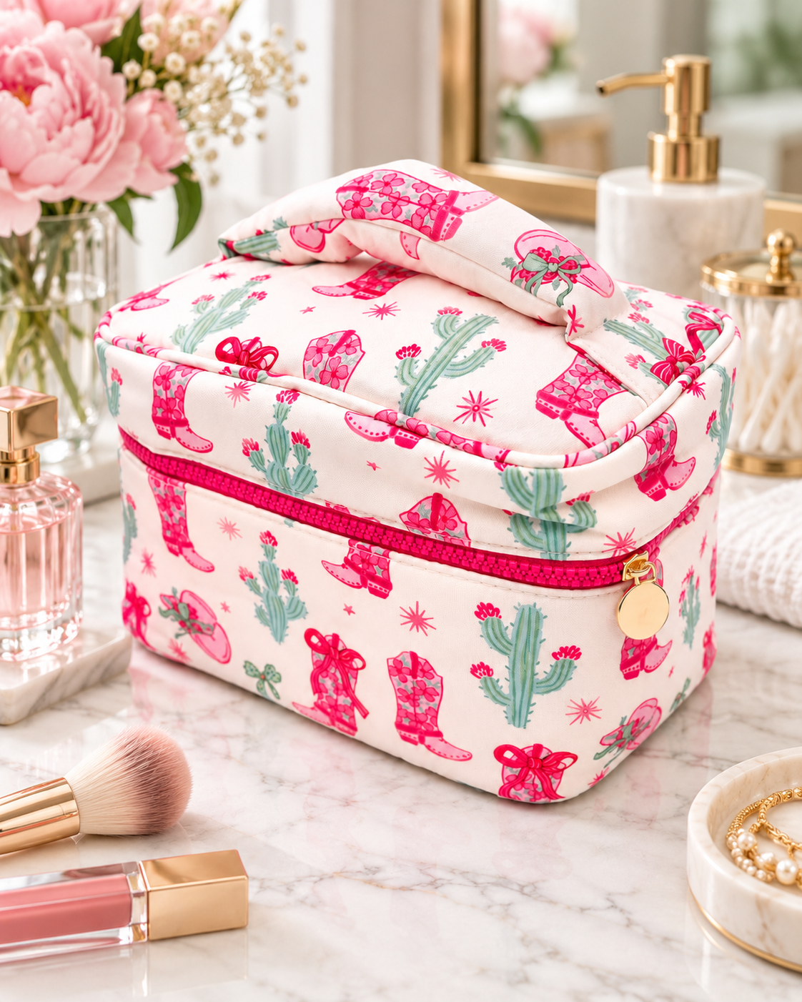 Desert Darling Western Travel Cosmetic Case