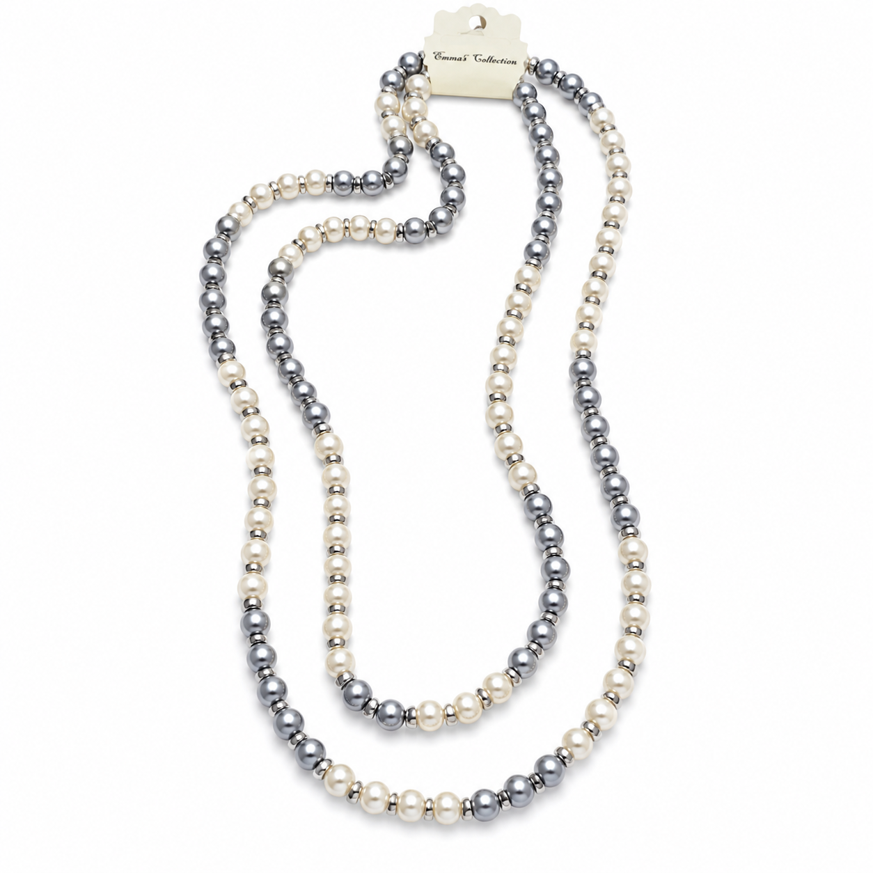 Silver Lining Layered Pearl Necklace Set