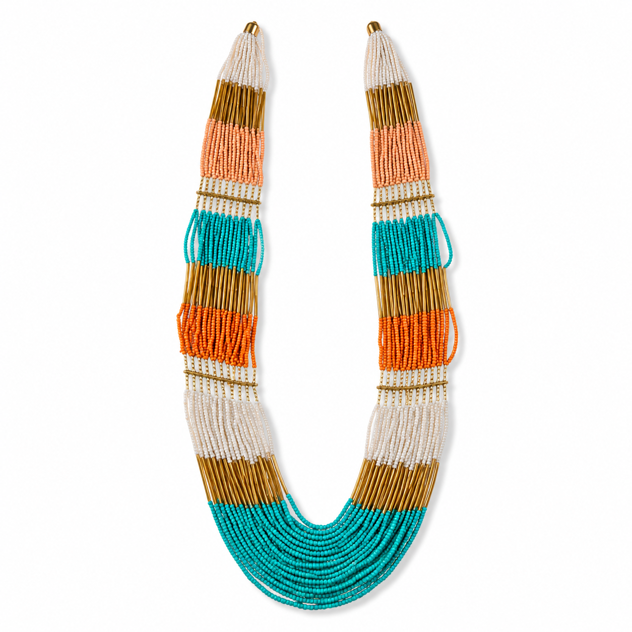 Painted Desert Beaded Statement Necklace
