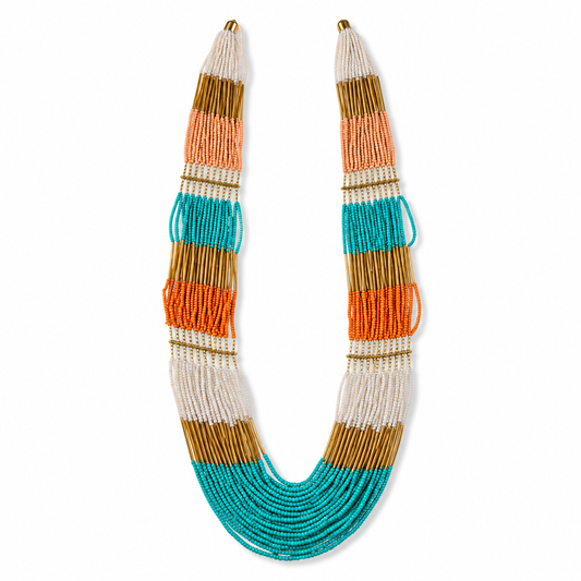 Painted Desert Beaded Statement Necklace