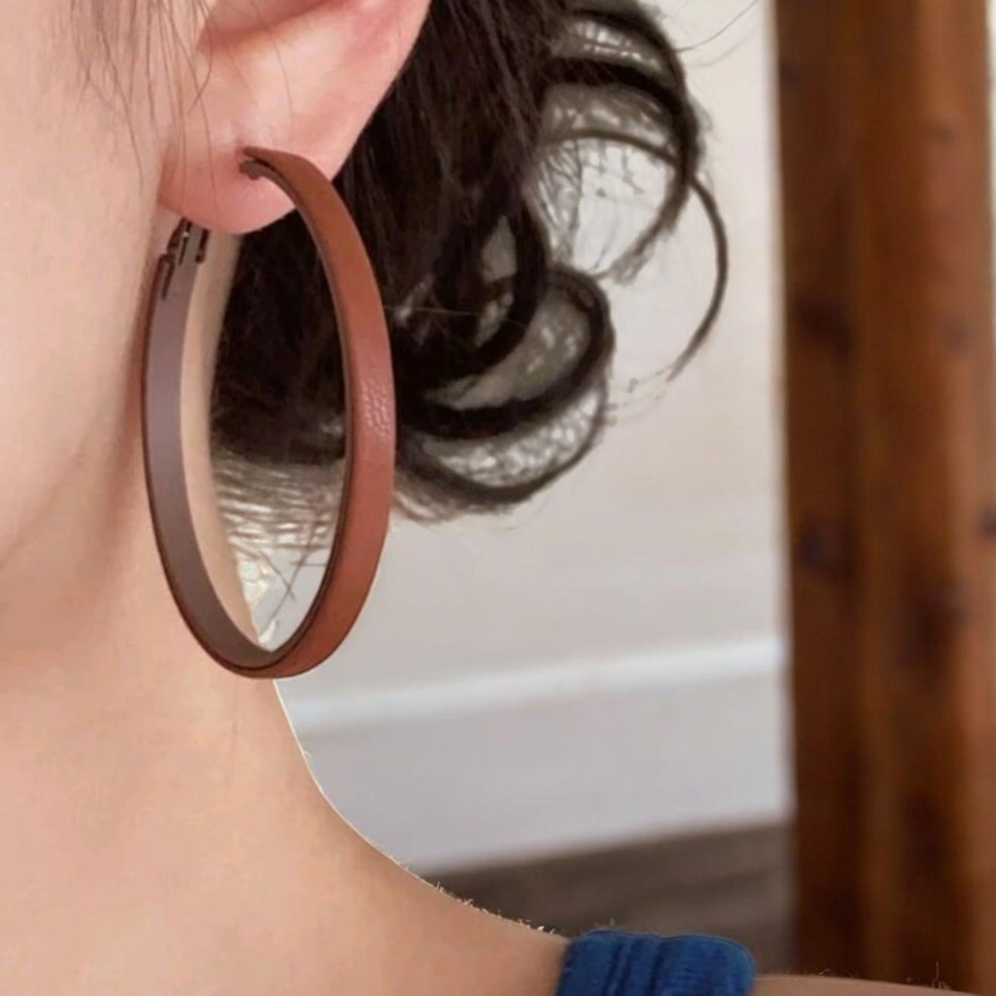 My Rodeo Hoops Vegan Leather Fashion Hoop Earrings