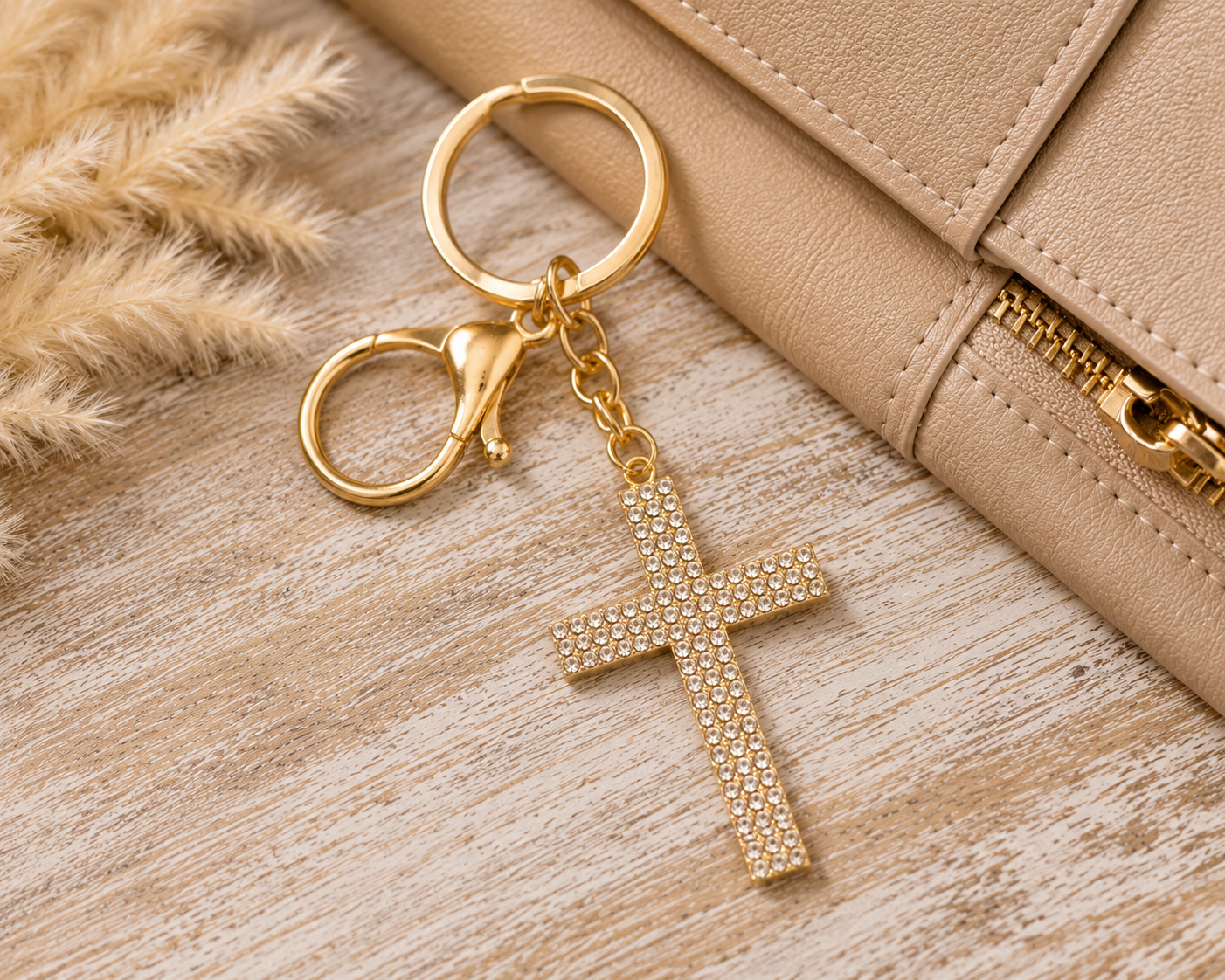 Faith & Sparkle Cross Keychain