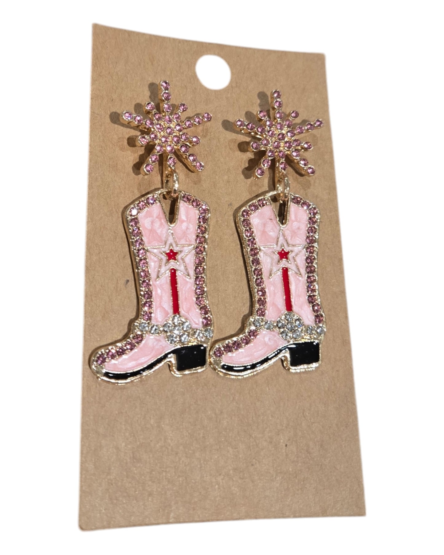 The Dolly Of Them All Glitz Western Fashion Boot Earrings