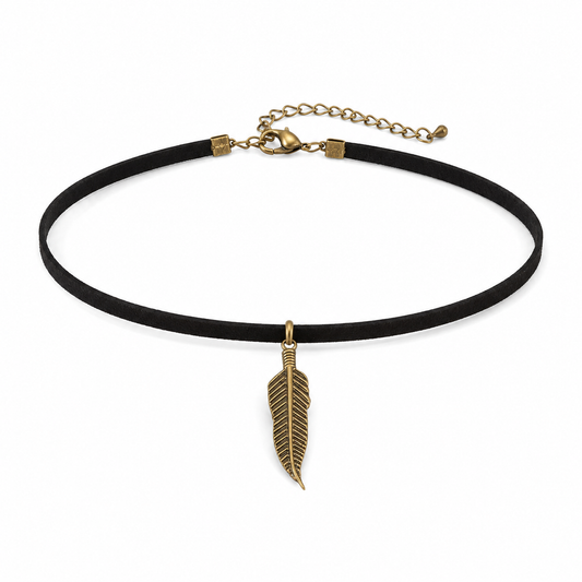 Whisper Leaf Suede Choker