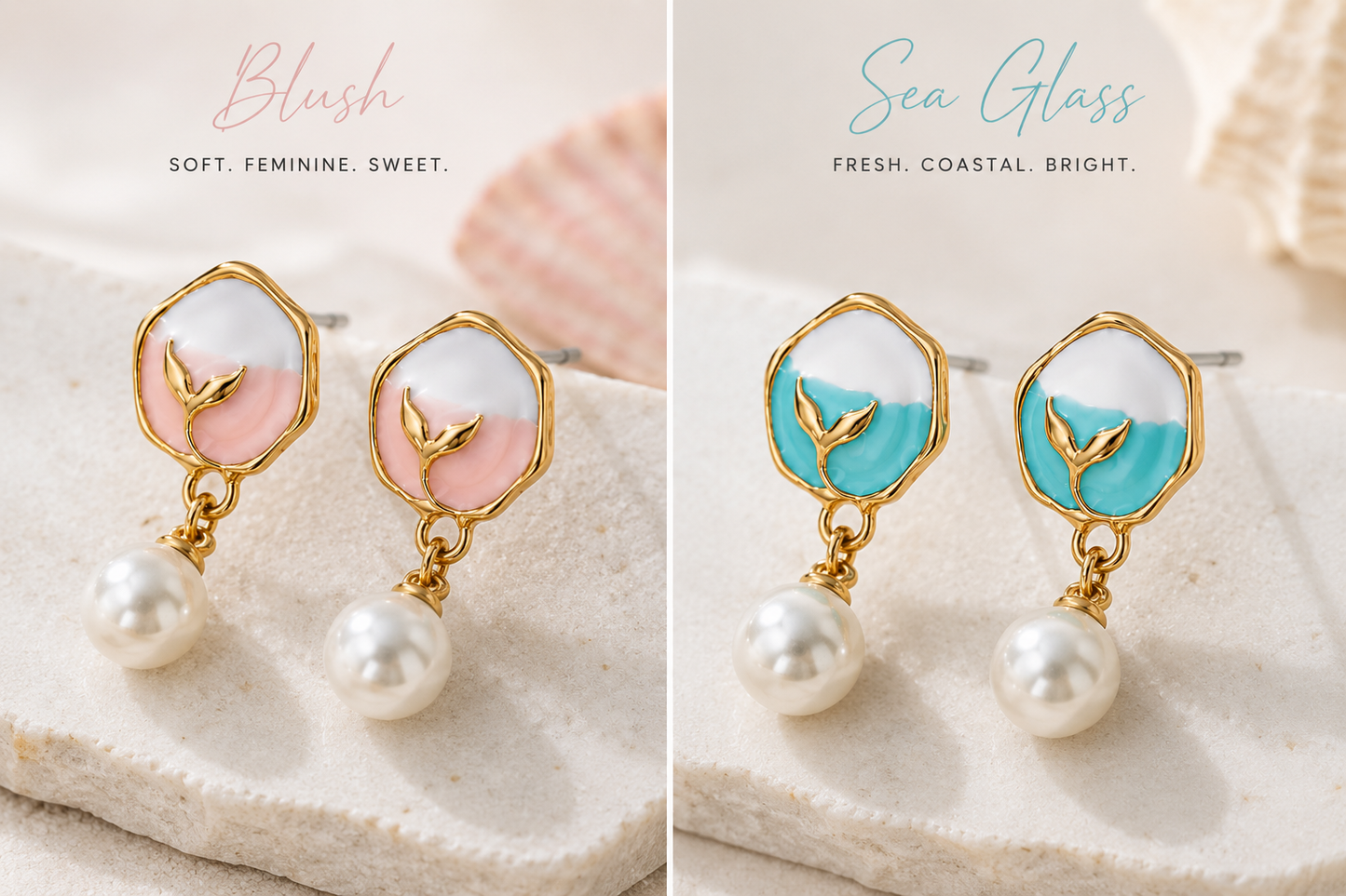 Mermaid's Kiss Pearl Studs