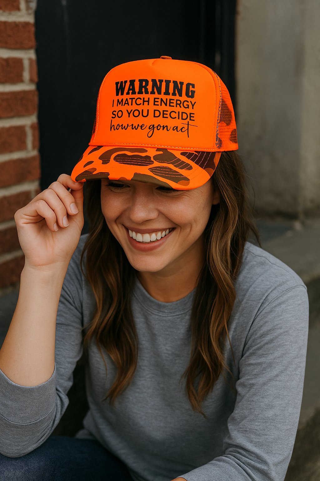 Warning: I Match Energy Trucker Hat