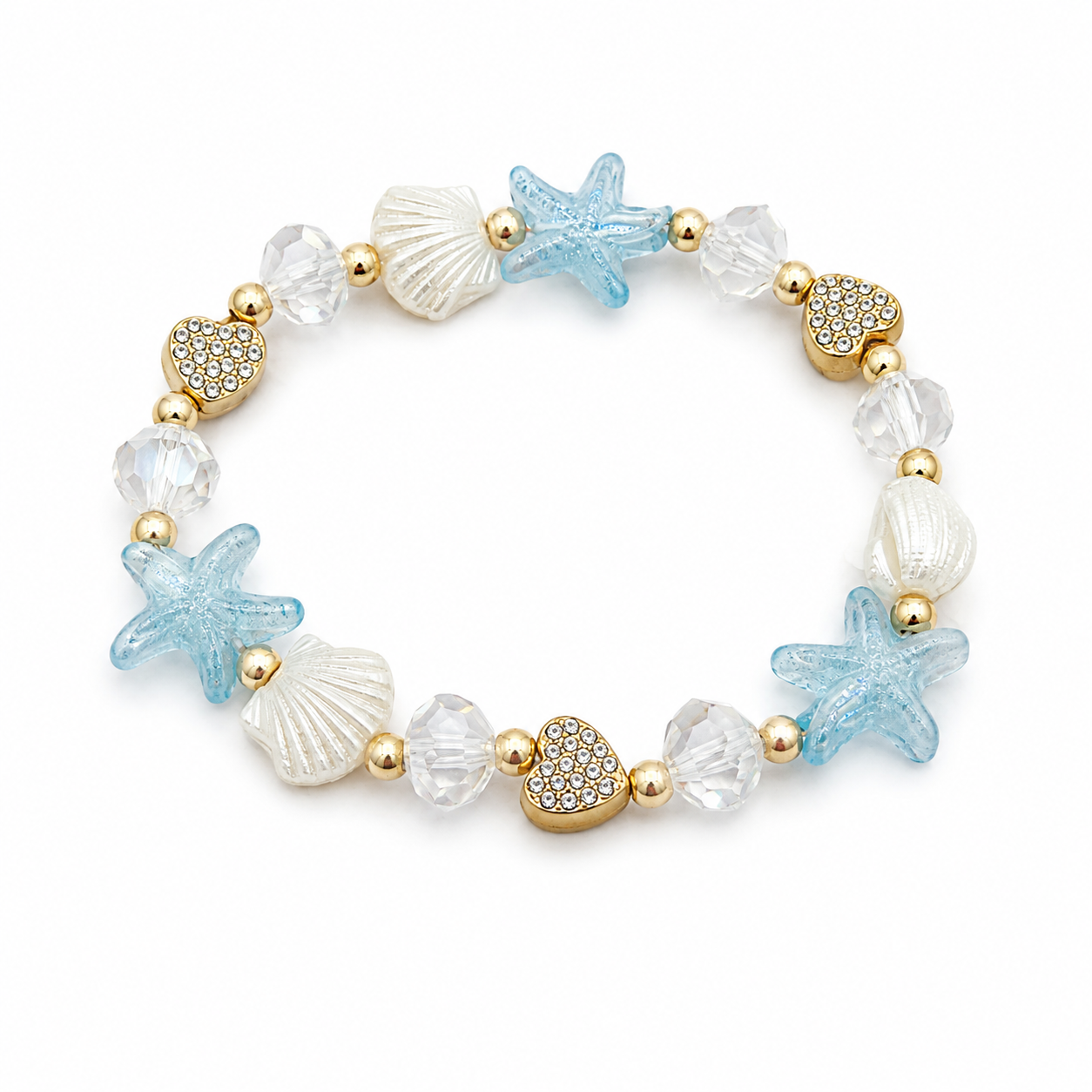 Tidal Treasure Bracelet Collection – Coastal Starfish, Pearl & Shell Stretch Bracelets | Beachy Boutique Jewelry