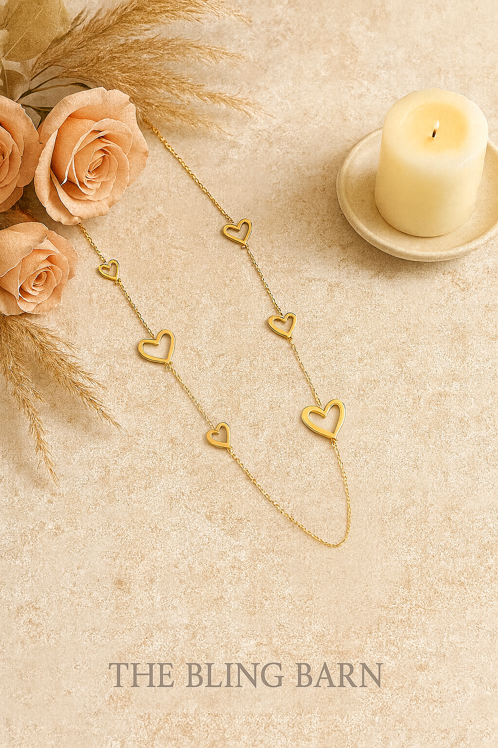 Forever Yours Heart Station Necklace