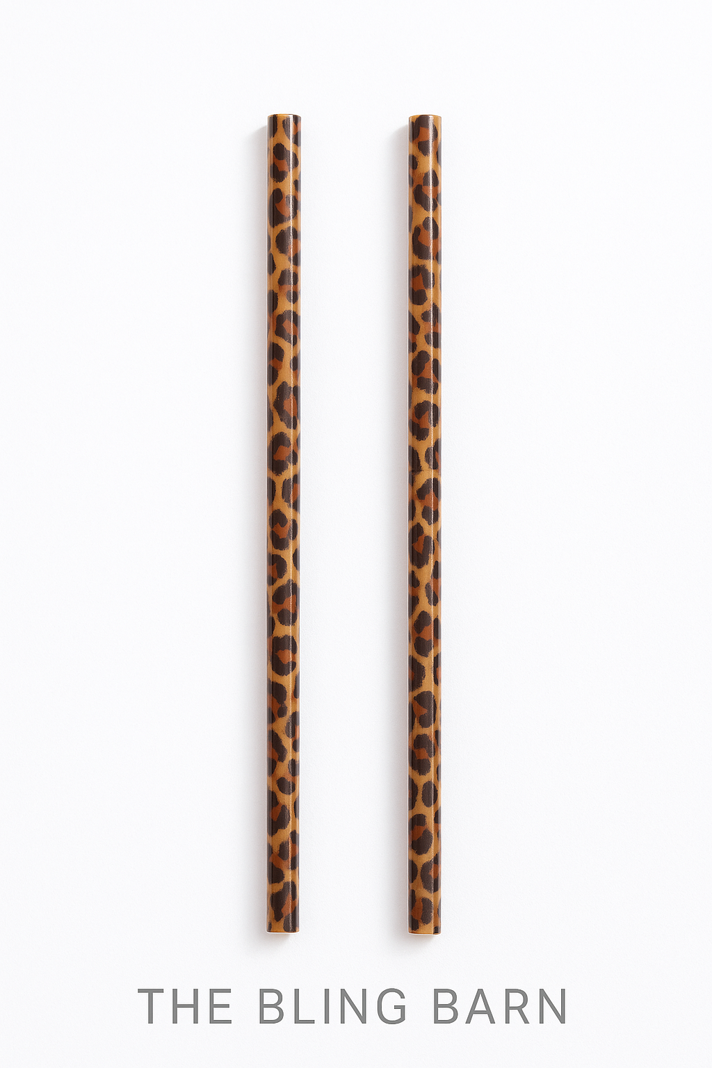 Sip Pretty Leopard Set of 2 Reusable Straws