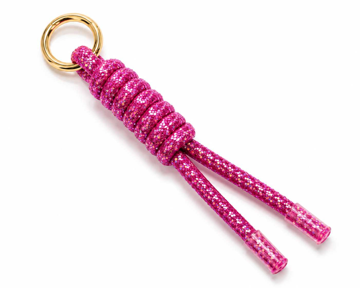 Mermaid Motel Glitter Rope Keychain – Colorful Coastal Glam Wristlet Keychain for Keys, Bags & Accessories