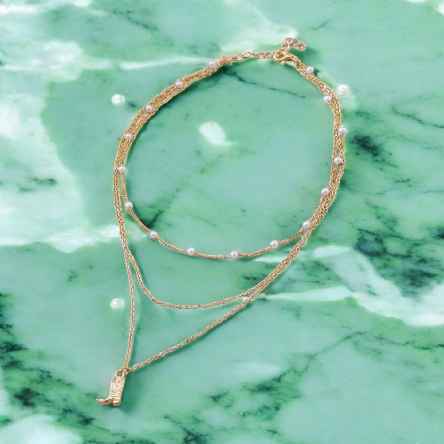 Boot Scootin 3 Layer Western Vibe Rodeo Necklace