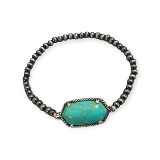 Geometric Fashion Stretch Bead Rodeo Style Bracelet