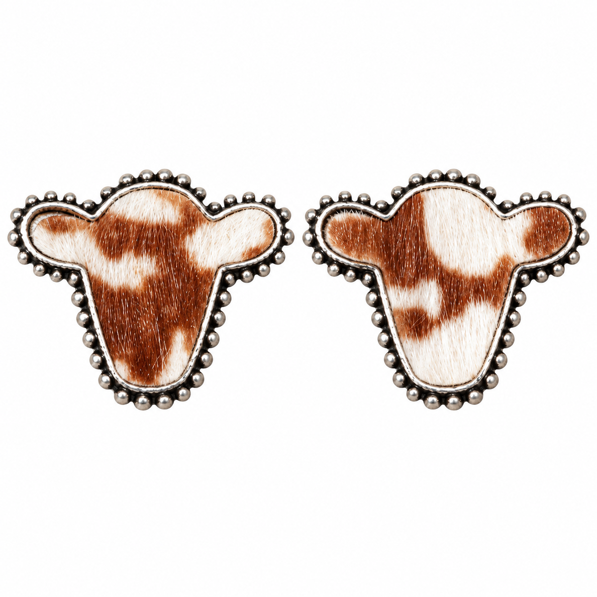 Cowgirl Cattle Club Cow Head Stud Earring Trio
