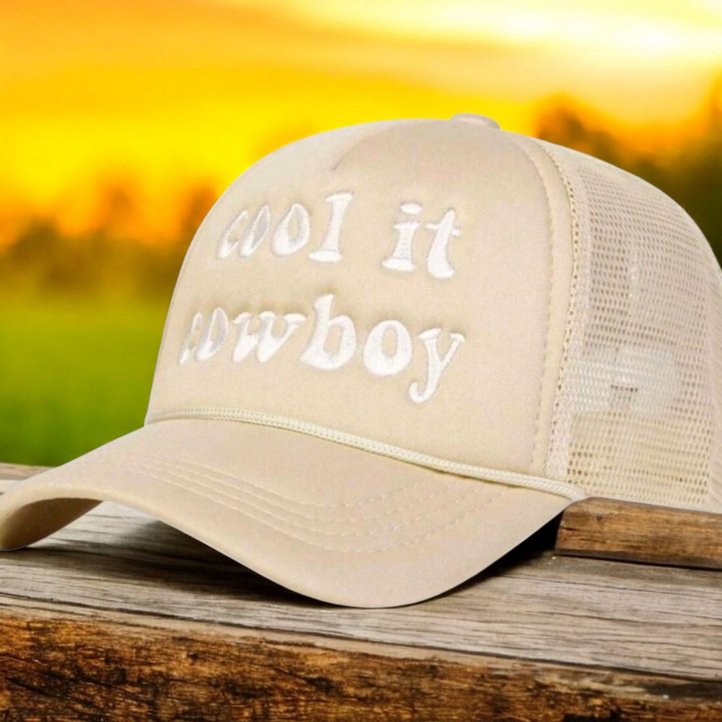 Cool It Cowboy Snapback Mesh Trucker Hat