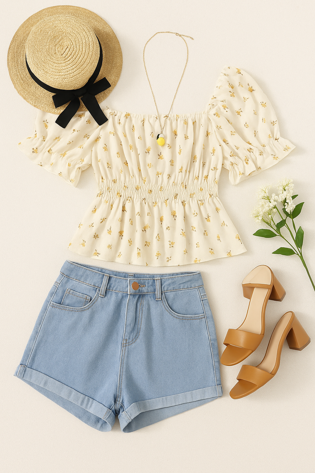 Squeeze The Day 3D Lemon Spring Summer Necklace