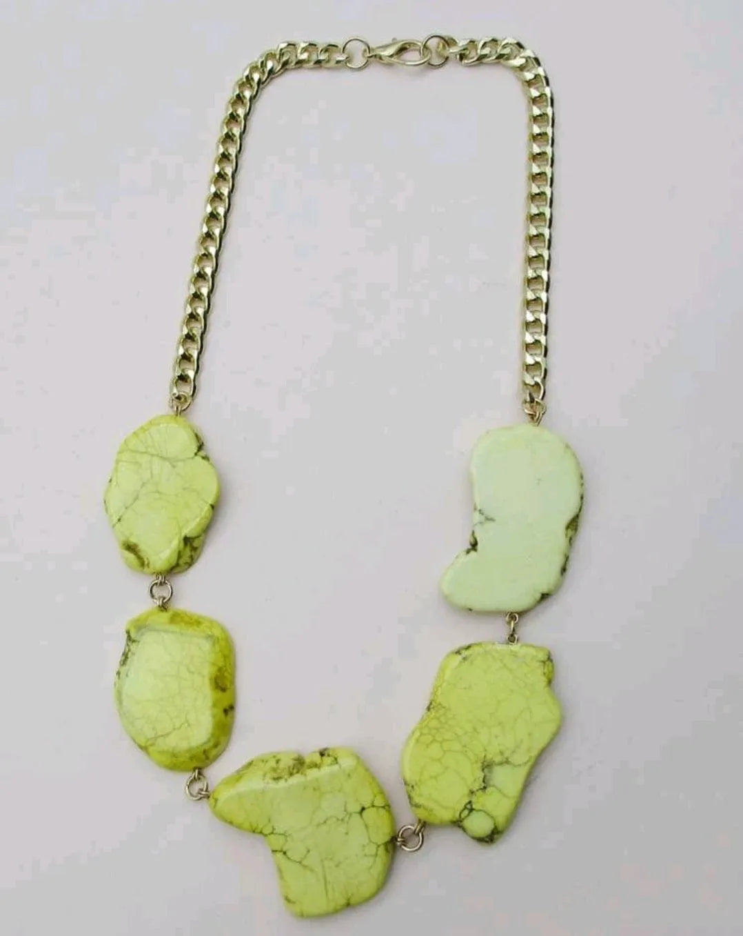 Naturally Green with Envy Stone Necklace - The Bling Barn