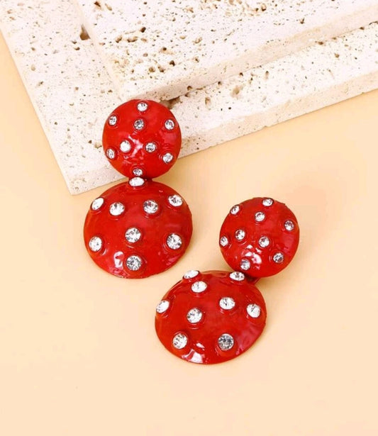 There's No Place Like Home Red Earrings - The Bling Barn