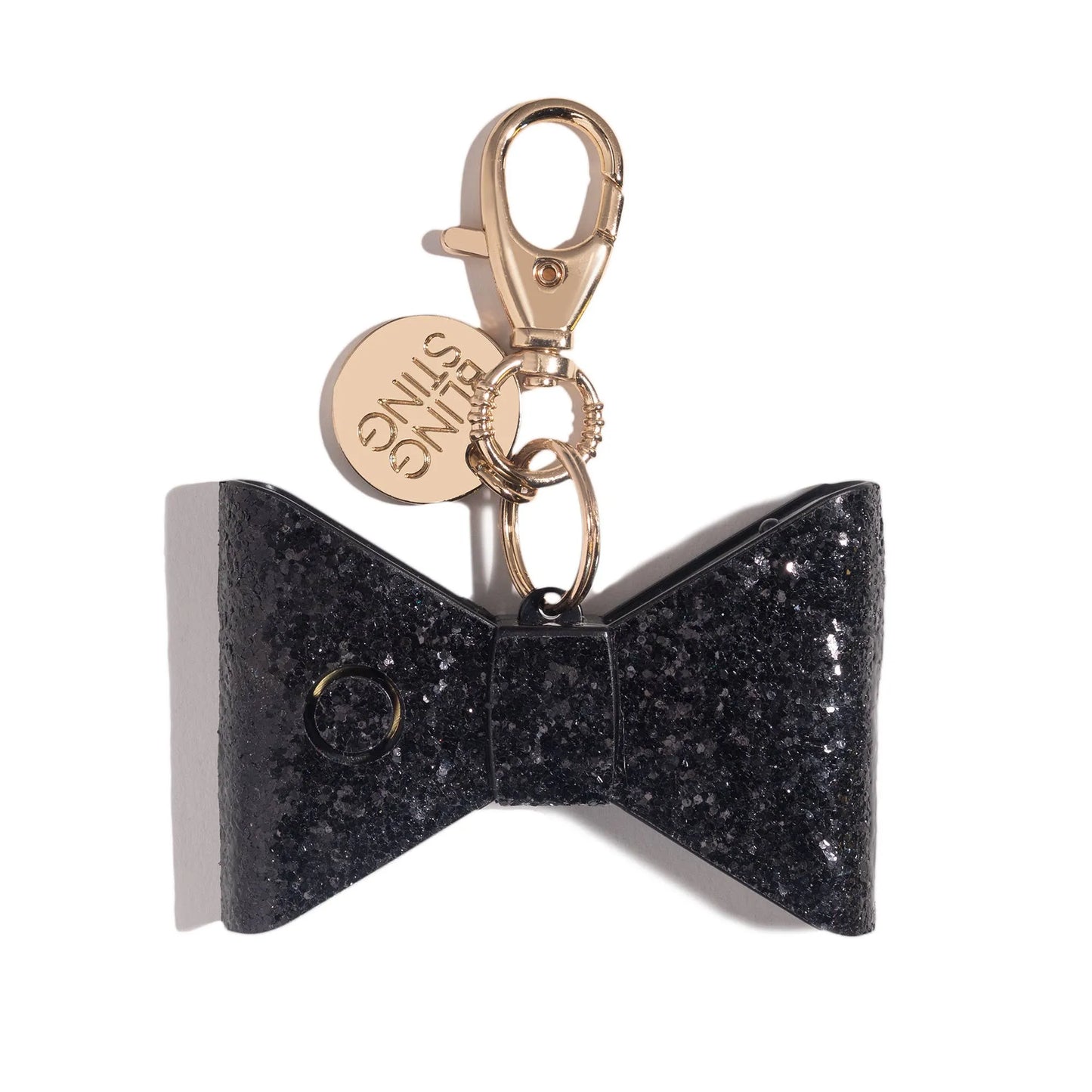 Safety Alarm | Black Glitter Bow