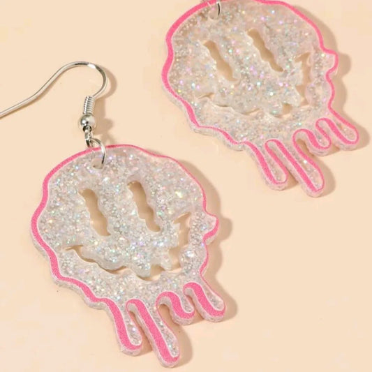 Smiley Face Drop Earrings