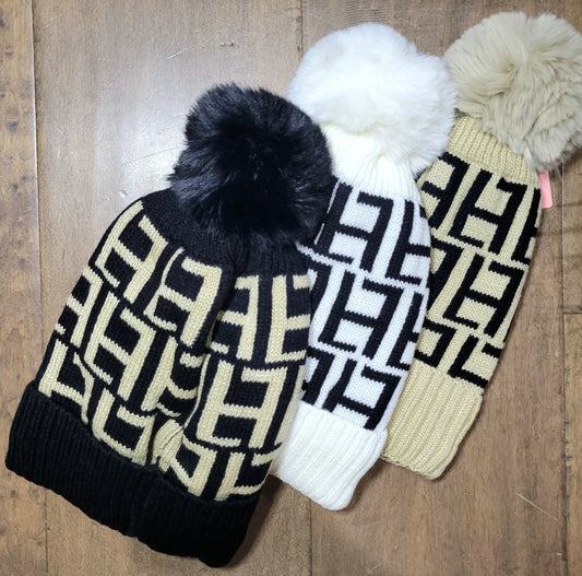 The Luxe Life Oversized Pom Pom Beanie