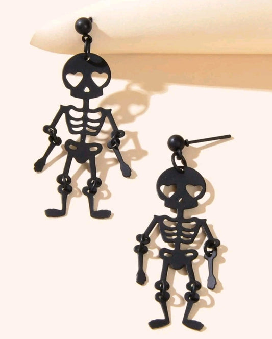 Feeling A Bit Boney Black Earrings - The Bling Barn western fashion jewelry
