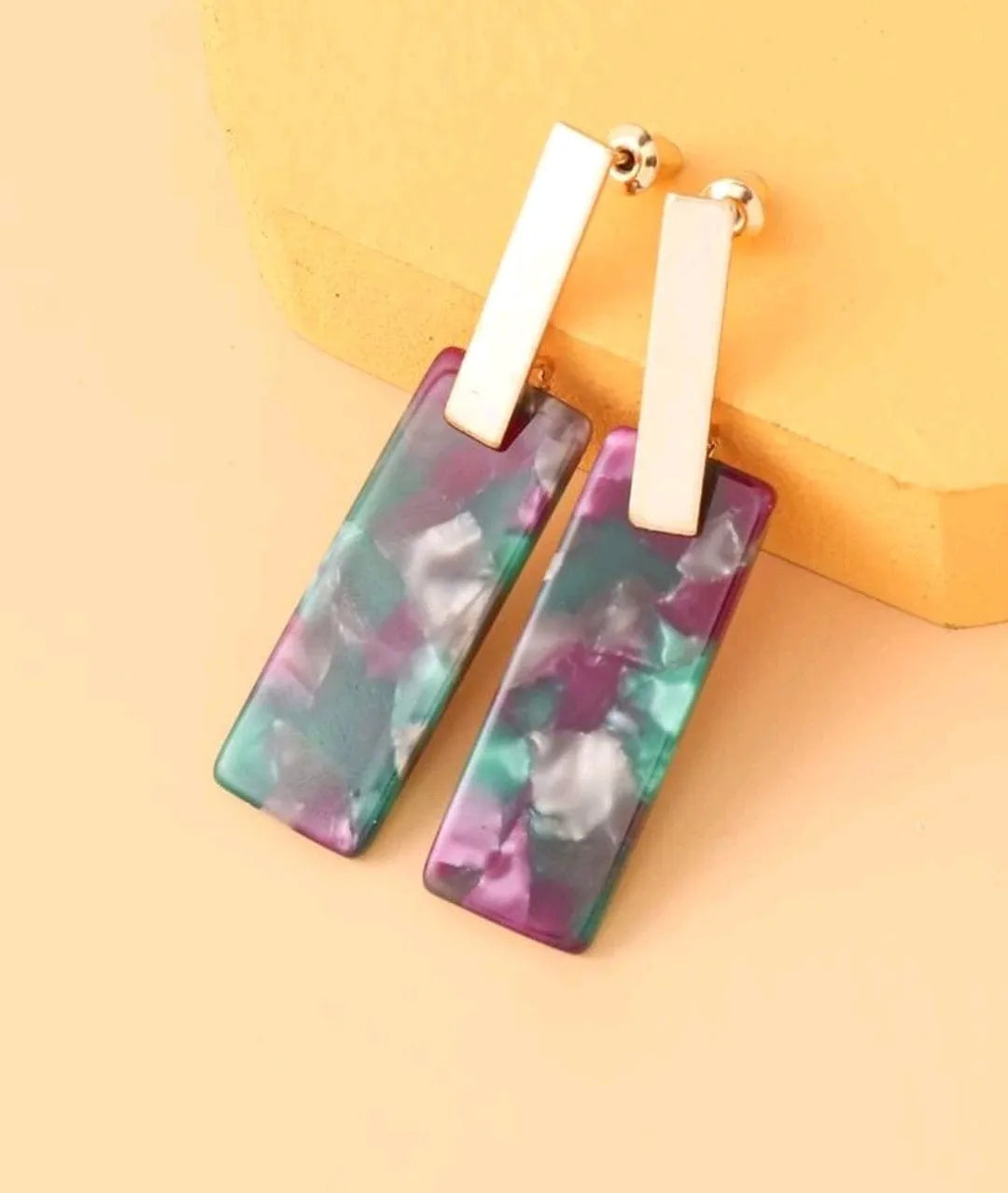 Blending Of Stained Glass Earrings - The Bling Barn