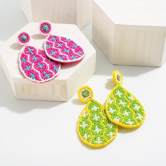 Perfect Time For A Margarita Seed Bead Earrings