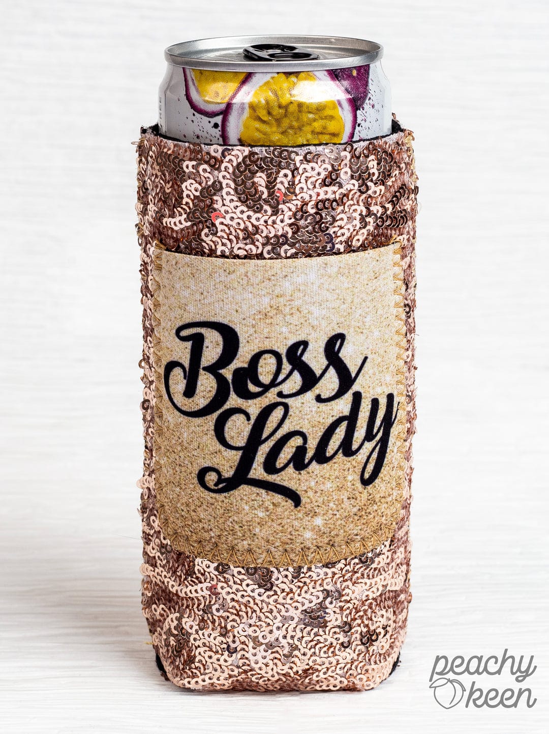 Boss Lady Sequin Can Cooler - The Bling Barn