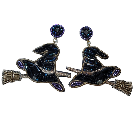 Witches Hat Seed Bead Earrings - The Bling Barn western fashion jewelry